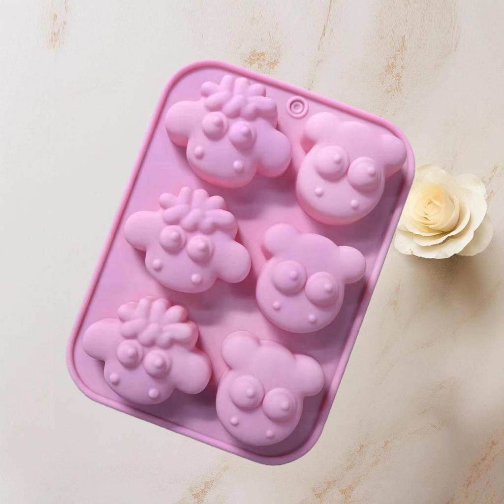 In Stock 6-Cavity Sheep Silicone Mold for Chocolate, Rice Cakes, Baking & Resin Casting