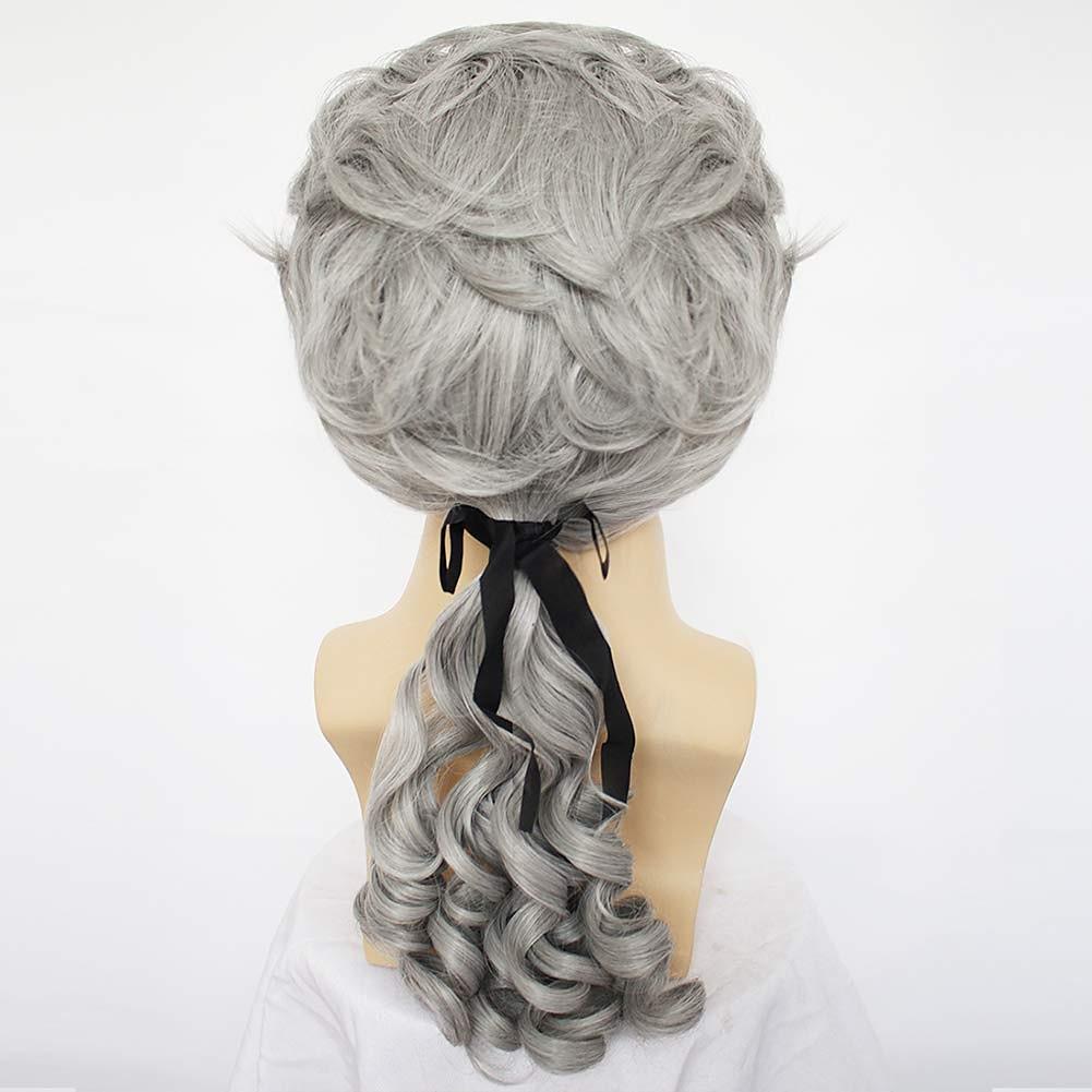 

Синтетичне волосся Колоніальний Косплей Перука для Адвоката Сірі Перуки Довгі Кучеряві Хвилясті Перуки для Чоловіків 20inches сірий