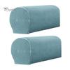 Sofa Arm Cushion Covers 2 Pcs Cover Elastic Thickened Dirt-resistant Solid Color Set Soft Fabric Anti-Slip Couch Armrest Protectors Recliner
