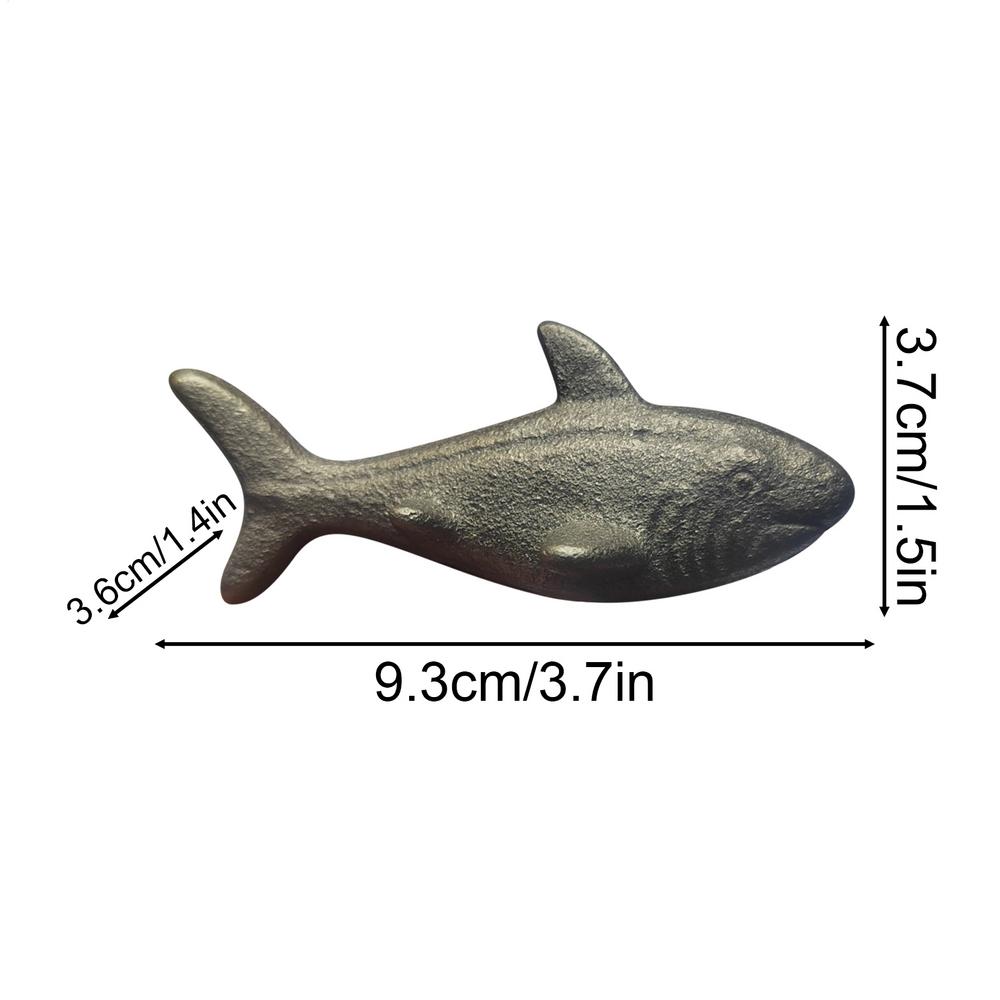 

Iron Fish Retro Shark-Shaped Home Decor Reusable Industrial Sea Art Piece for Entryway Kitchen Counter Living Room Study Room
