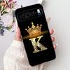 For Google Pixel 9 Pro 9a Pixel9 Fashion New Crown Letter Phone Case For Google Pixel 9 Pixel9a 9Pro Black Silicone Soft Cases