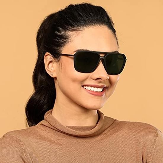 VINCENT CHASE EYEWEAR Od Lenskart | Šestihranné polarizované sluneční brýle s celoobvodovým okrajem|Pánské & Dámské | Vc S11745-C1