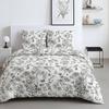 Bedding Set - 260 X 240 Cm - White Floral Printed Cotton - SUNSHINE