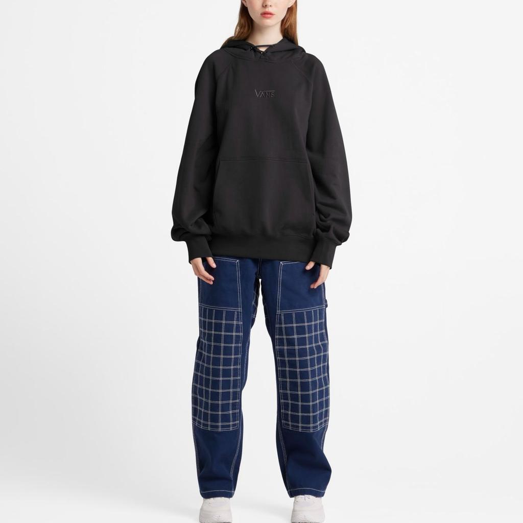 Vans OTW SS24 Embroidered Solid Color Long Sleeve Hoodie Unisex hoodies Black VN000GZ1BLK