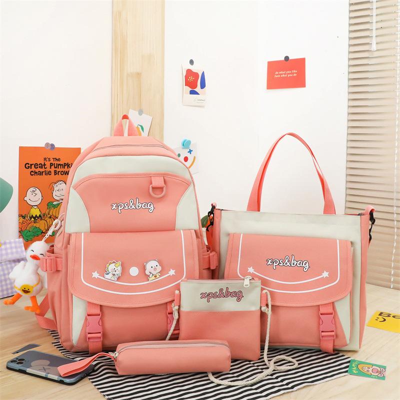 Set da 4 pezzi di zaini per ragazze di 3a e 6a elementare, leggeri, per tutoraggio, carini, cartoni animati, scuola media, adolescente, ragazza, zaino