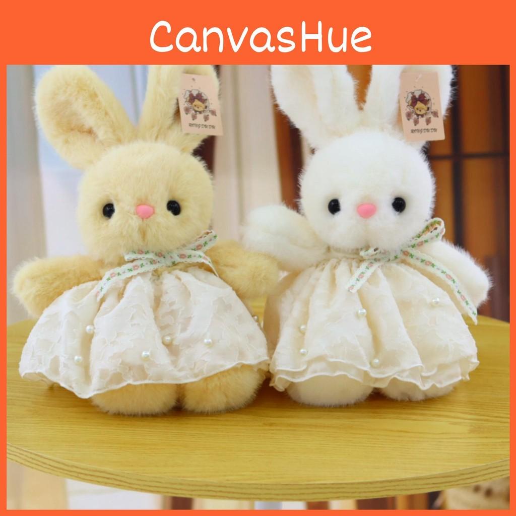 Pearl Gauze Rabbit Skirt Plush Doll With Butterfly Bow Animal Toy Gift Birthday