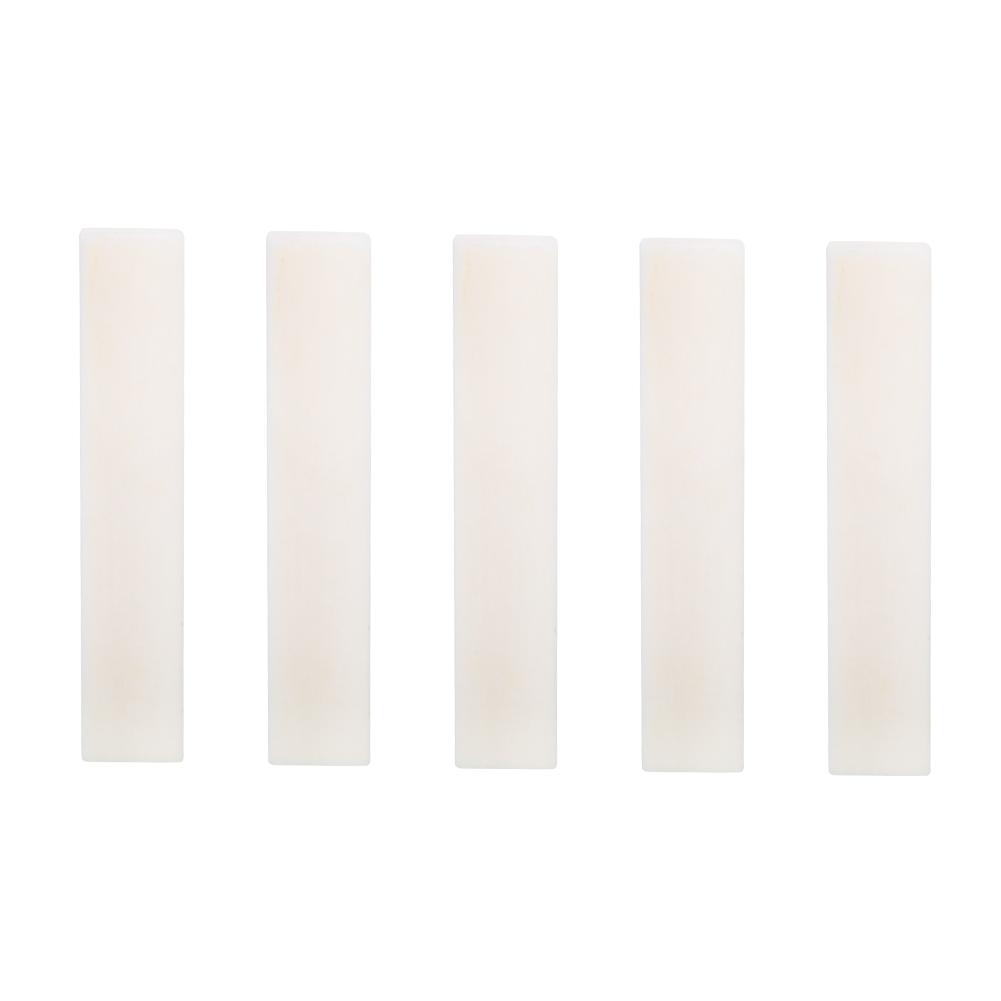 5Pcs DIY Blank Buffalo Bone Nut String Pillow for Classical Electric Acoustic Guitar 52x6x10mm
