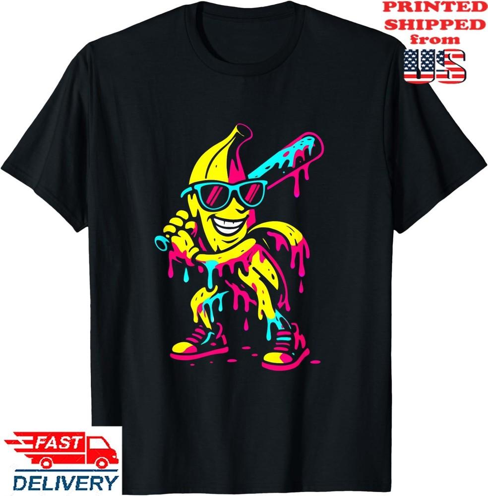 Banana Funny Baseball Drip Adult T-Shirt, Unisex Tee Unisex T-Shirt S