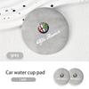 Suede Car Coaster Anti-slip Water Cup Heat Insulation Mat Decor For Alfa Romeo 159 Giulietta 156 147 Giulia Mito GT Stelvio