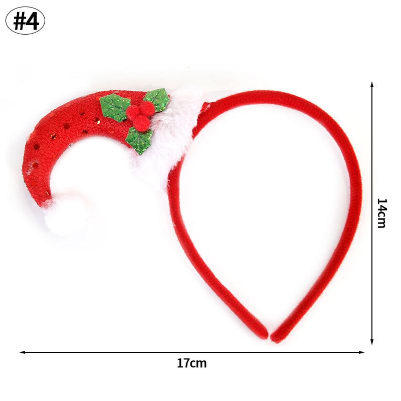 Christmas Hat Headband Christmas Glowing Headwear Party Decoration Luminous Xmas Tree Elk Hairpin Festival Party Small Gifts