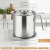 1.8 L /61 oz Fat Container Stainless Steel Oil Strainer Pot Container Jug with Filter Grease Fat Storage Can for Kitchen Cooking