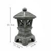 Pagoda Garden Statues Solar-Powered Garden Light Zen Lantern Outdoor Decor