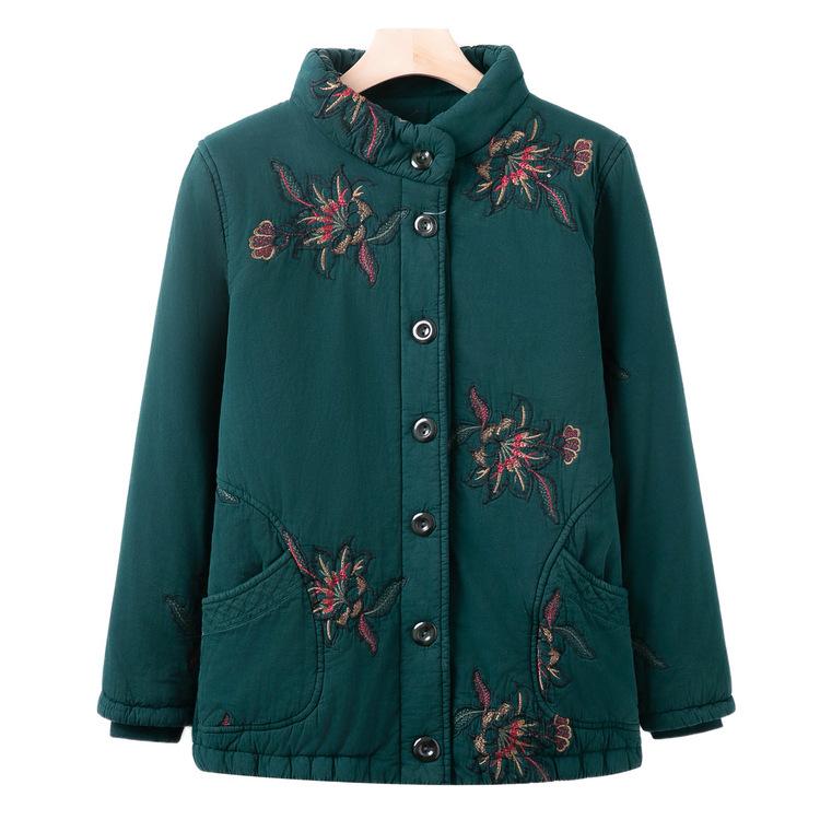 

Хлопковое пальто для женщин среднего и пожилого возраста на осень и зиму Новый стиль Пальто из чистого хлопка для пожилой женщины для мамы бабушки Толстое хлопковое пальто на зиму XL