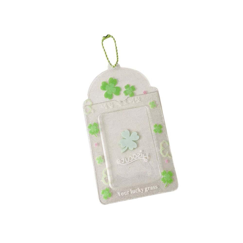 Star Strawberry ID Photo Photocard Frame Keychain Pendant Card Protective Case  School Stationery
