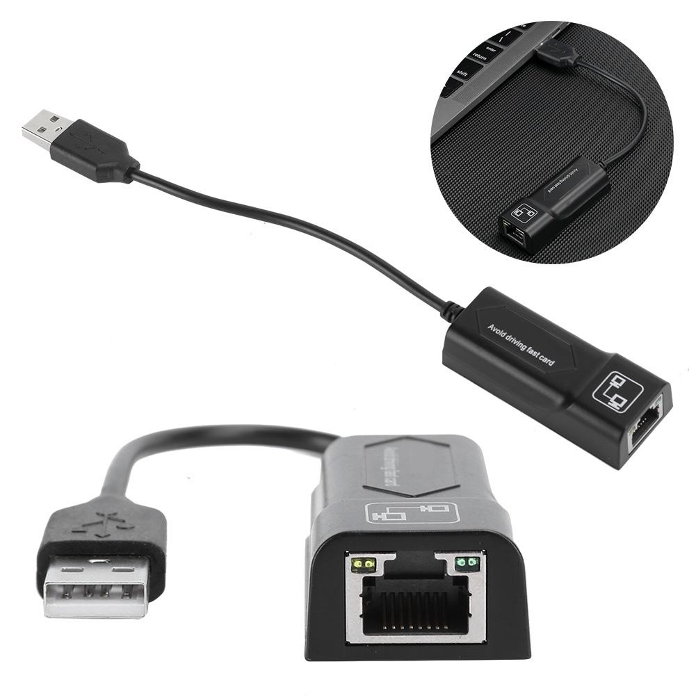 Ethernet Adapter USB2.0 to RJ45 Wired Cable Card 10 100 Mbps Laptop Desktop 8152 Chip