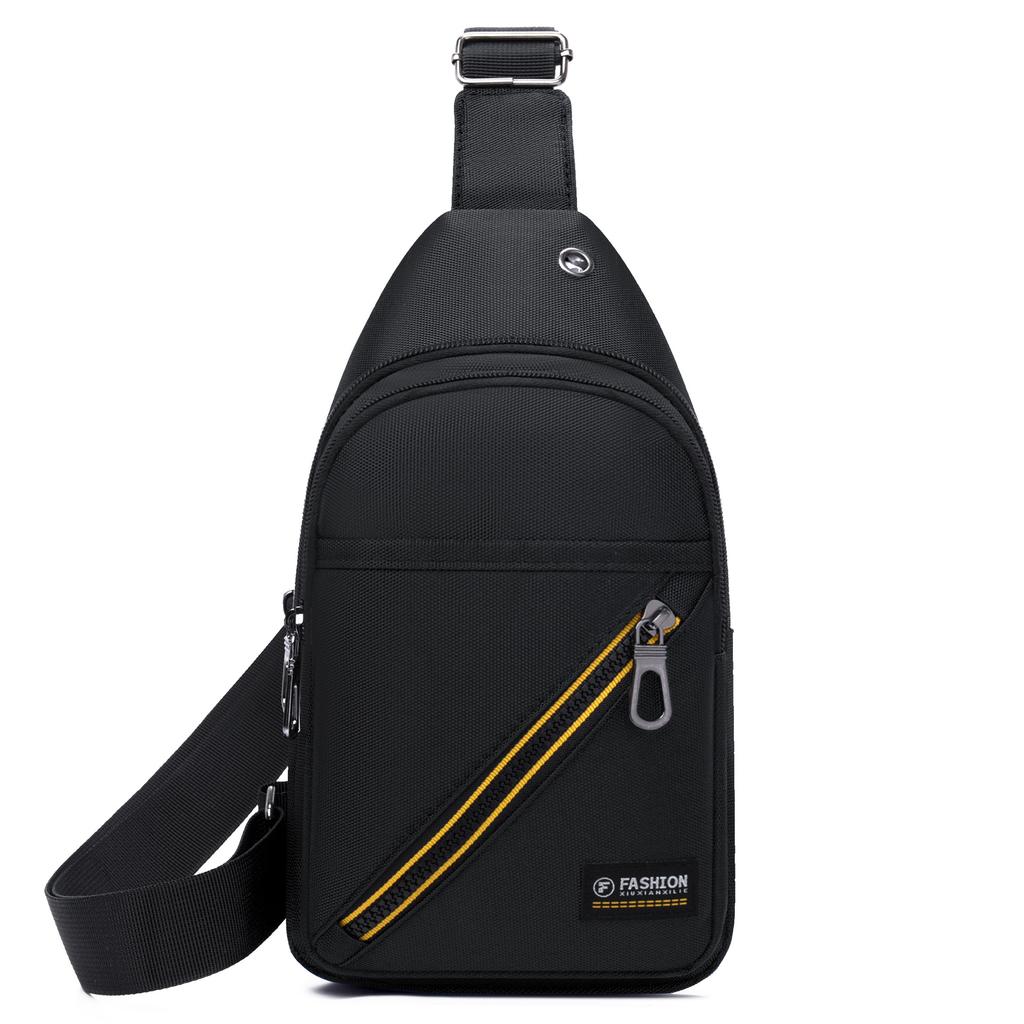 Men's Breast Bag, New Messenger Bag, Casual Men's Bag, Sports Backpack, Trendy Shoulder Bag, Oxford Cloth, Thickened and Wear-resistant.