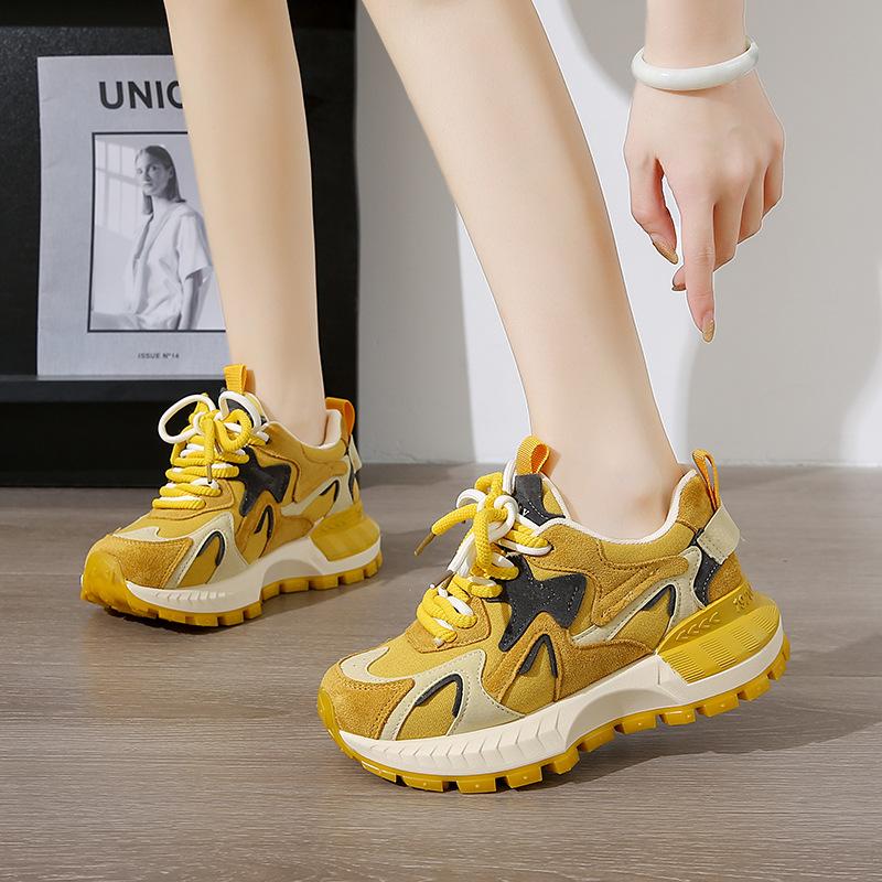 Sports Color Matching Dad Shoes for Women Spring and Autumn Show Foot Small Versatile Casual Forrest Gump Sports Shoes