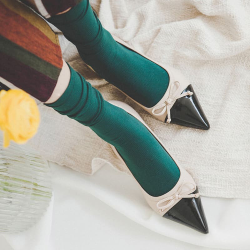 

biarritz socks cris golji collar socks 14 colors black