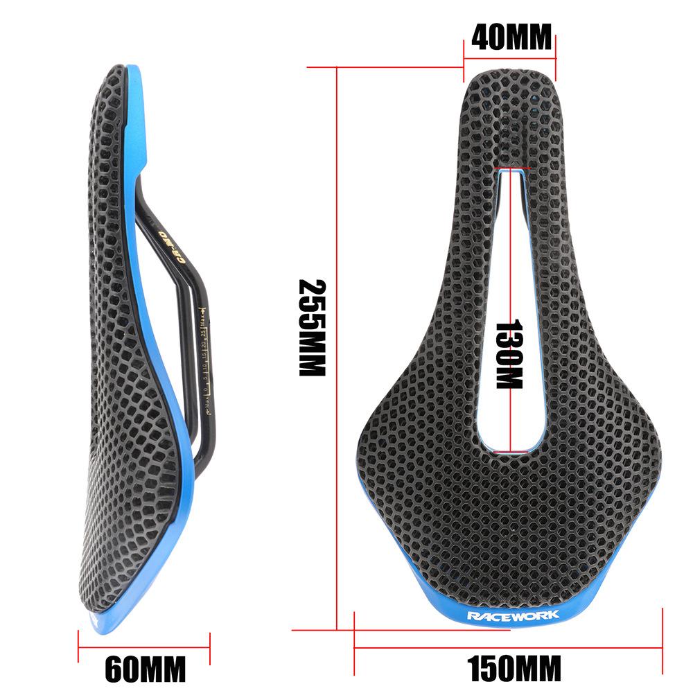 

RACEWORK 3D printed seat cushion, bicycle honeycomb saddle, mountain road bike comfortable riding seat cushion M красный