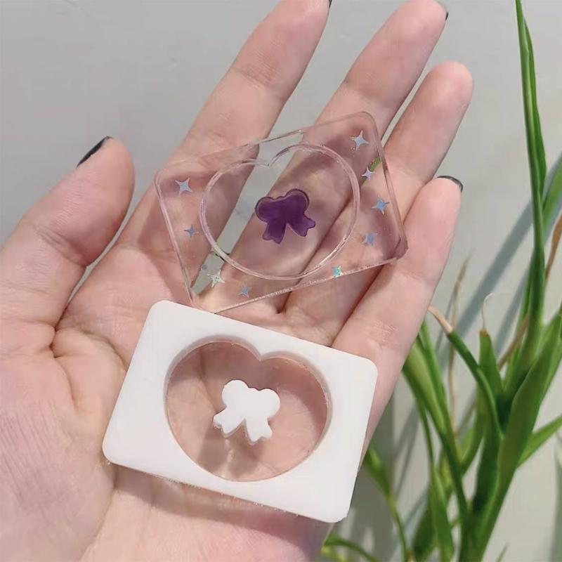 Shiny Silicone Decoration Molds Angel Bear Bowknot Ornament Keychain Mold DIY Pendant Jewelry Epoxy Resin Crafting Mold