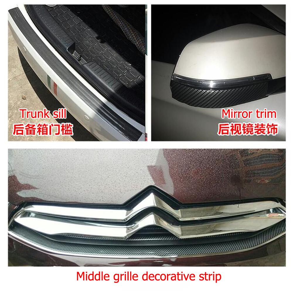1mX5cm Anti Scratch Strip Bumper Sticker Adhesive Carbon Fiber Tape for Car Bumper Car Side Skirt Door Sill Trunk Edge Protect