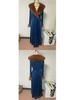 2026 European & American Women's Thick Velvet Long Sleeve Fur Collar Dress