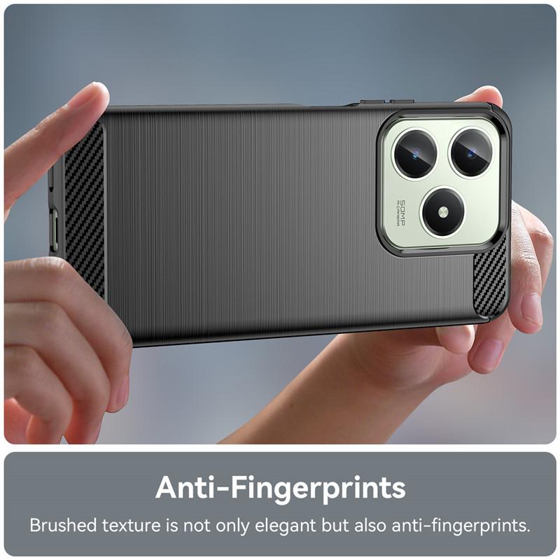 For Realme C61 Case For Realme C61 Cover 6.78 Carbon Fiber Shockproof Silicone Protective Bumper For Realme C61 Coque Fundas