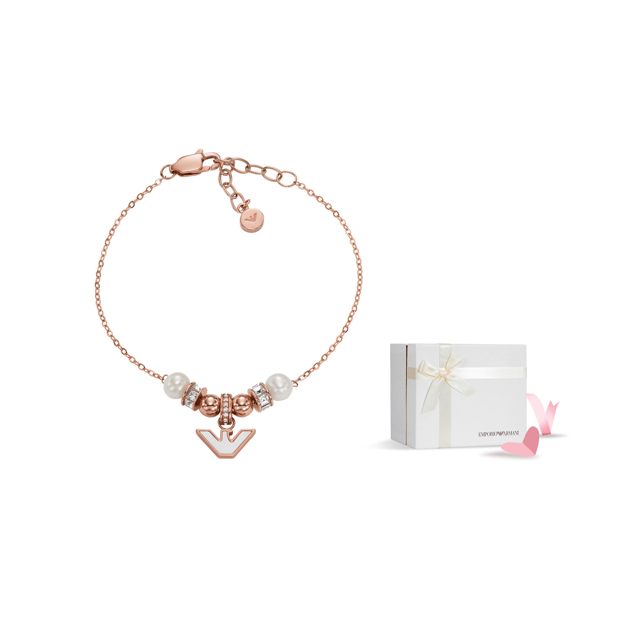 

Emporio Armani Fashion Pearl Eagle Logo Mother Of Pearl Bracelet Women Bracelet Rose-Gold EGS3054221 Shopping Bag