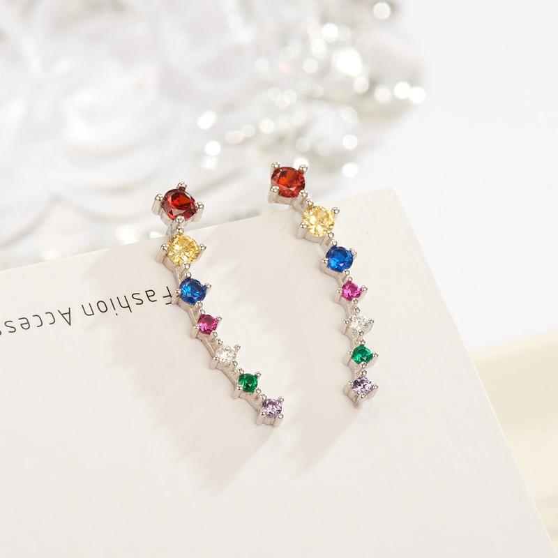 

Reeti Новые высококачественные супер блестящие серьги из циркония 925 пробы из стерлингового серебра для женщин, оптовая продажа ювелирных изделий, подарочный ряд ушей