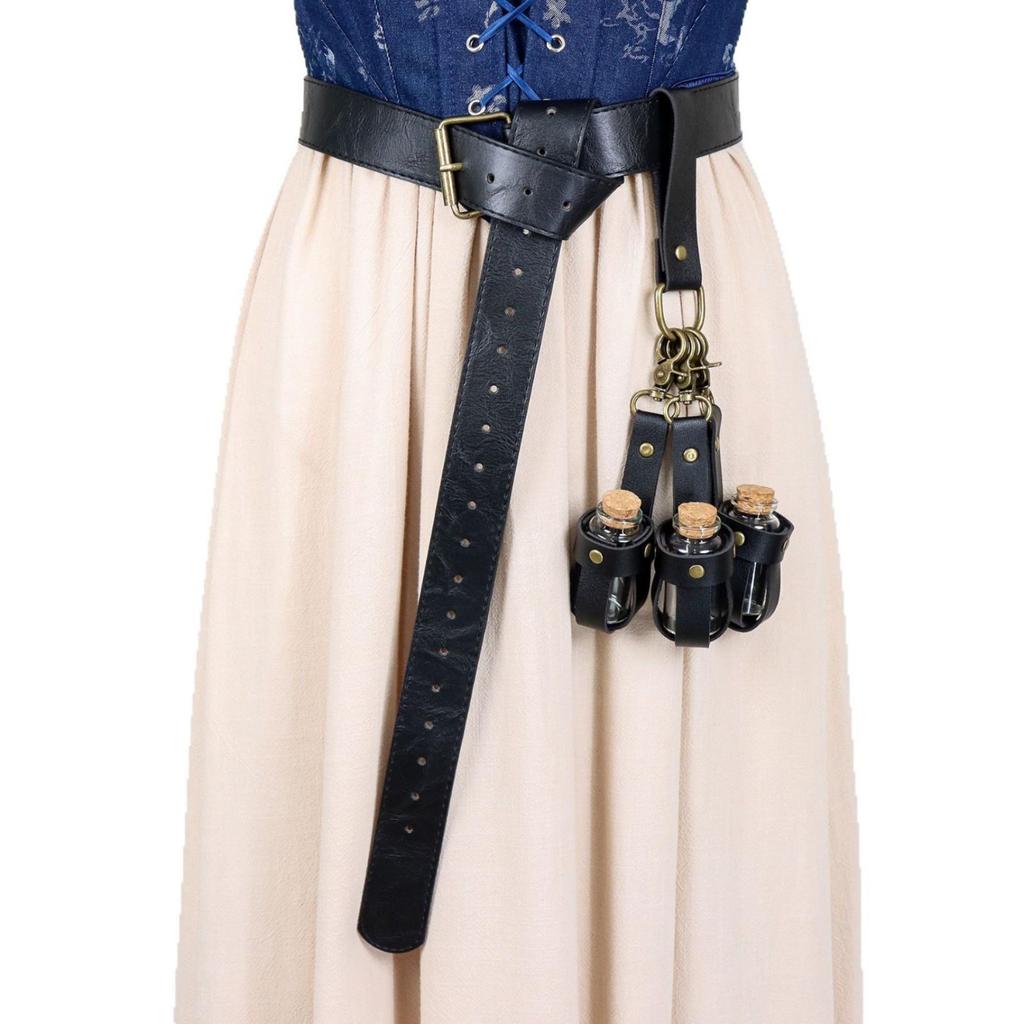 Custodia in Pelle per Bottiglia dei Desideri Cosplay - Coperchio in Vetro per Pozione Magica Steam