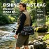 Fishing Tackle Single Shoulder Bag Storage Waist Bag, Outdoor Sports Bag With Fishing Rod Holder