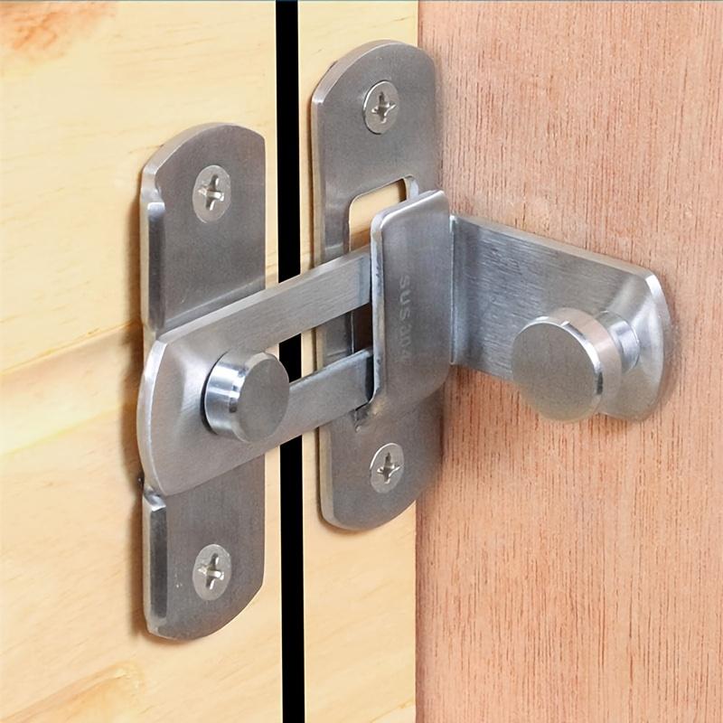 Stainless Steel 90 Degree Door Lock Buckle - Durable Cabinet and Barn Door Shifter Handle for DIY Projects and Home Decoration - Homeowner