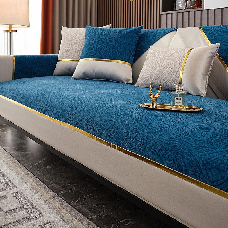 Thickened Fabric Sofa Cover I Shape Slipcover Seat Sofa Towel Dust Cover Towel Couches for Living Room Decor Chair Mat 3 Seater