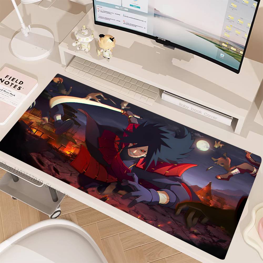Anime Characters U-Uchiha Madara Mouse Pad Large Gaming Keyboard Mat LockEdge Rubber Computer Office Accessories