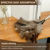 100/115cm Ostrich Feather Duster Retractable Cleaning Feather Duster with Nonslip Handle Home Cleaning Tools for Pendant Lamp