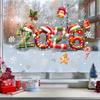 Weihnachtsglasaufkleber Krücke Schneemann Baum Süßigkeiten Hut Glocke Design Wasserdicht PVC Fenster Tür Spiegel Aufkleber