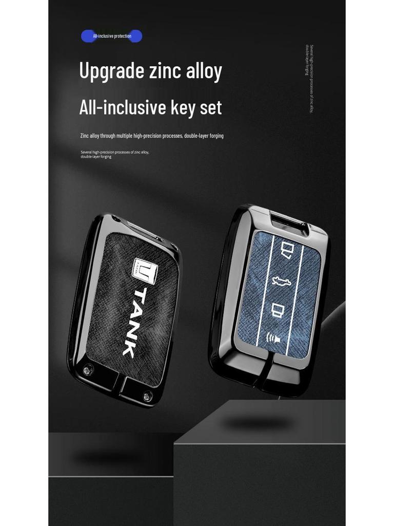 2024 Tank 300 Key Cover for Men & Women - Durable Metal Shell, Three Hundred & Five Hundred Compatibility