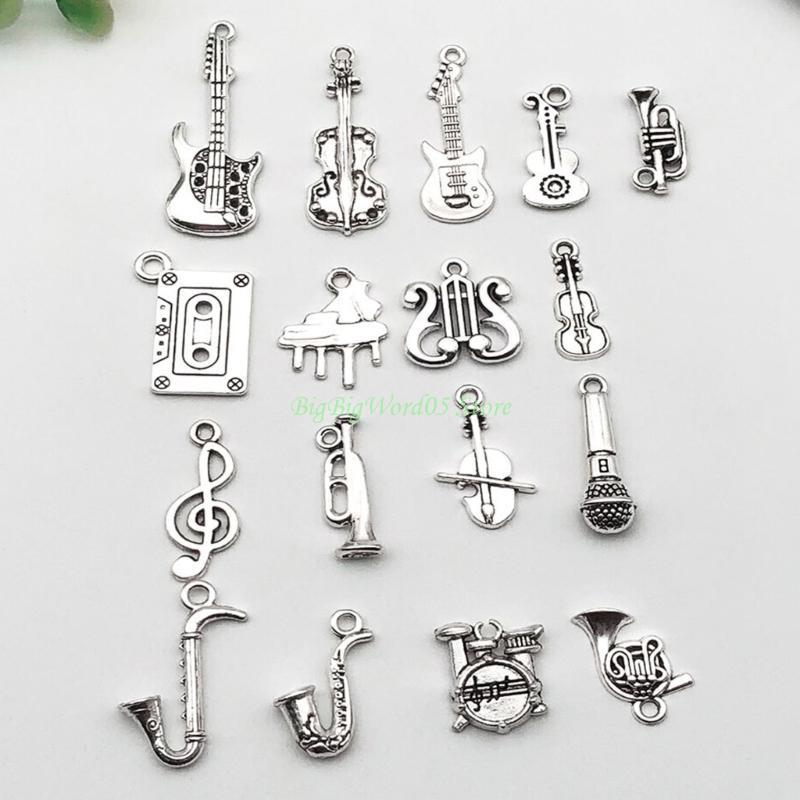 24TE 51 Pcs Violin Charm Musical Instrument Pendant Music Charm for Jewelry Making