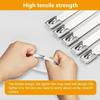 20/300Pcs Metal Zip Ties Secure Self-Locking Mechanism Stainless Steel Cable Ties for Exhaust Wrap Garage Outdoor Fastener