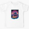 Synthwave Fast Car On Highway Kids T-Shirt