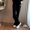 Stylish Korean Plus Velvet Thickened Casual Hoodie Two-Piece Set for Women - Autumn/Winter Chic Slimming Look