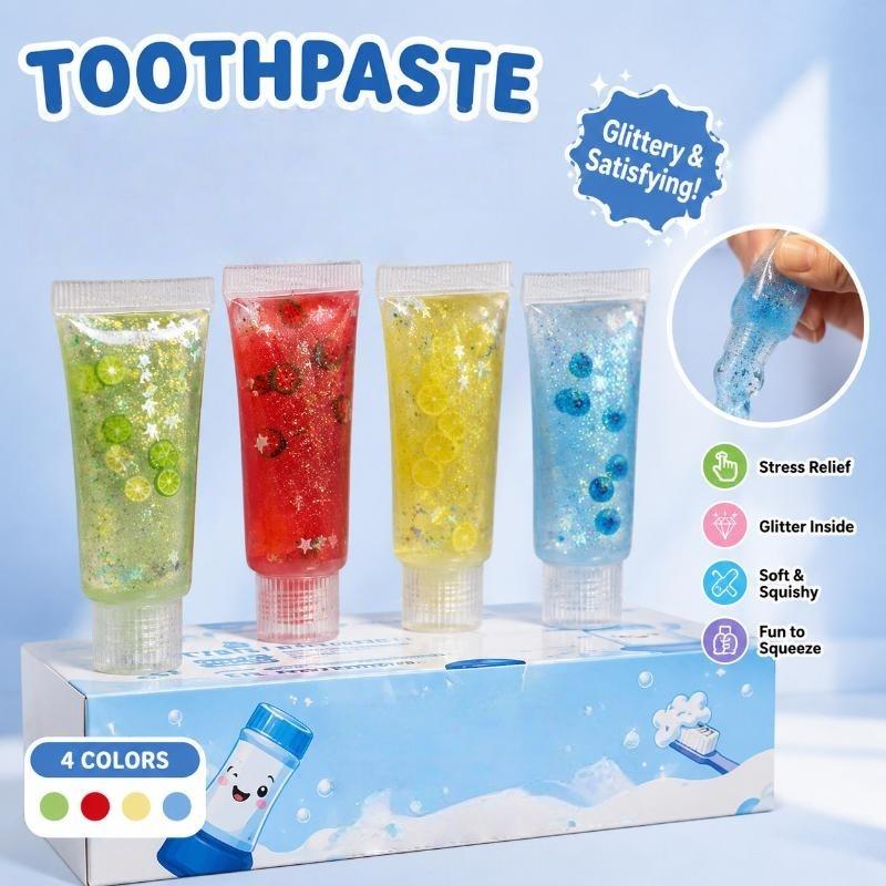 Toothpaste Pattern Squeeze Stress Ball 1Pcs Fun Anti Stress Fidget Toy Perfect for Kids Adults Party Favor Gifts