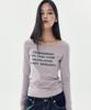 Leoninghai Lettering Slim L/S Tee [Light Purple]