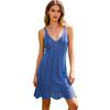 European and American new sexy knitted sweater women's hollow short skirt holiday romantic beach dress