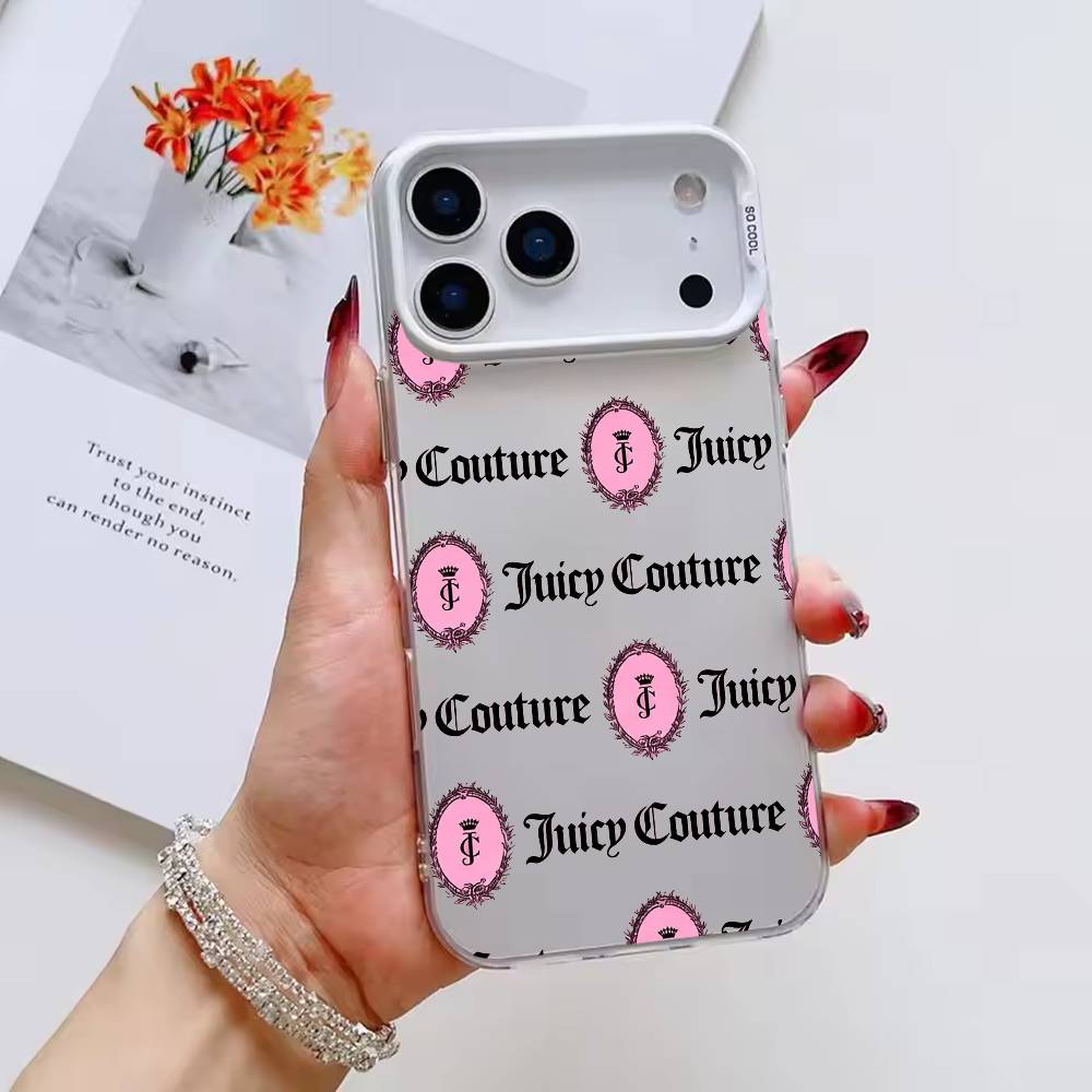 Juicy Couture Handyhülle Farbe Silber Schale Für IPhone 17 16 15 14 13 12 11 Pro Max Plus