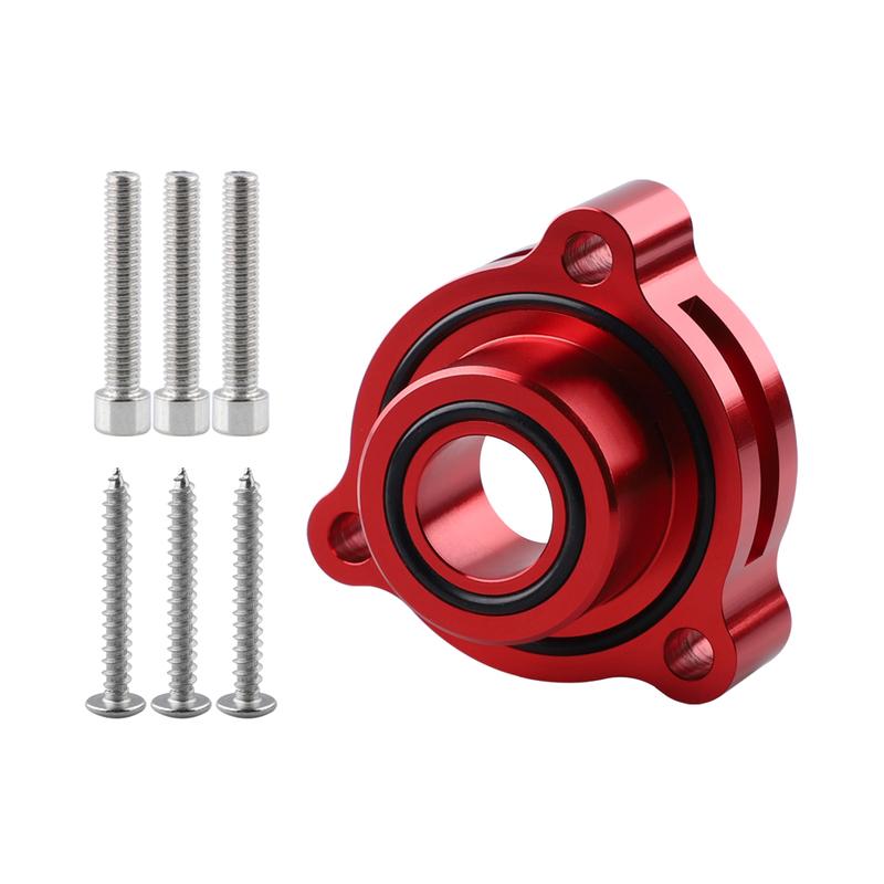 FOR Ford Fiesta/Mustang/Fusion/Edge/Escape/Transit/Bronco 1.5 1.6 2.0 2.3 2.7L Billet Aluminum Red Blow Off Valve Adapter