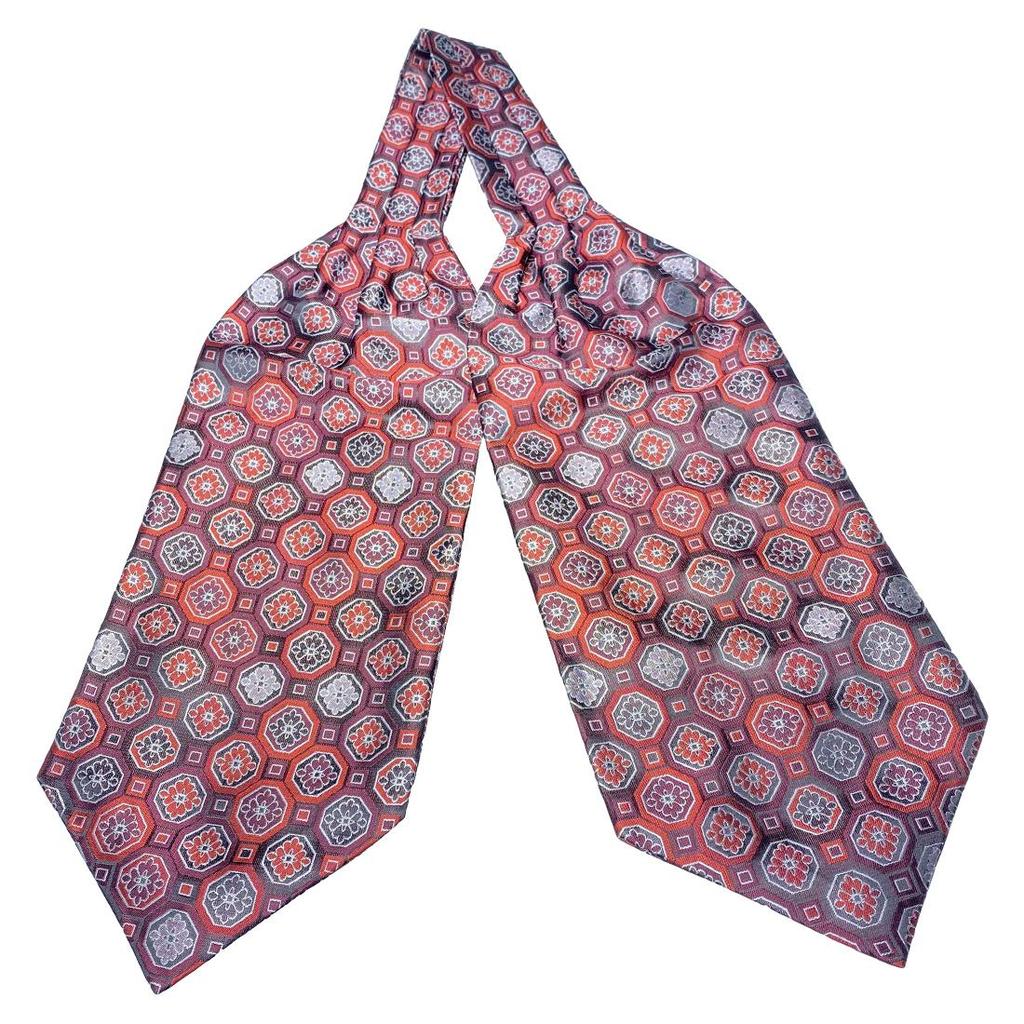 Men Vintage Self Tie Paisley Elegant Ascot Cravat Neck Scarf
