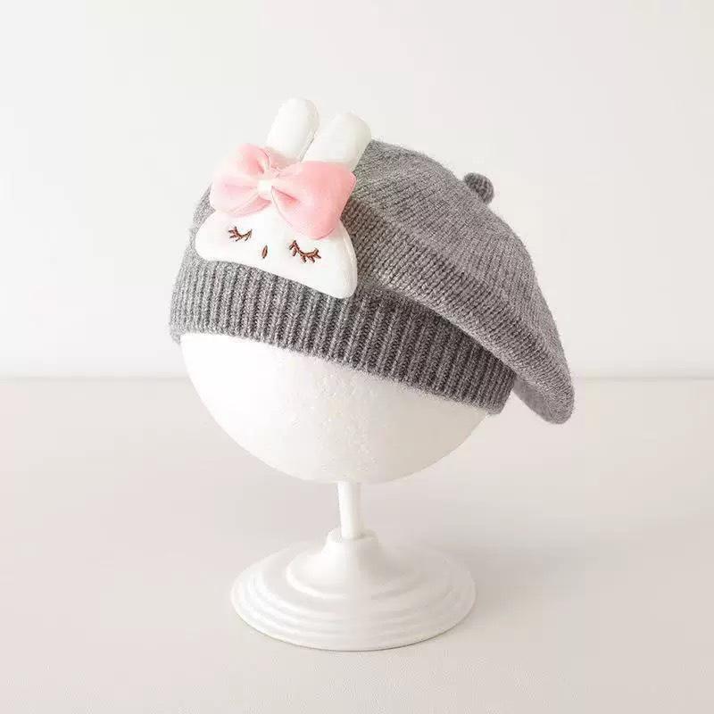 Infant Spring & Autumn Wool Beret - Cute Flower Knit Hat for Boys & Girls