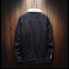 Autumn and winter denim jacket men's loose top tooling jacket fleece thickened versatile trend men's denim