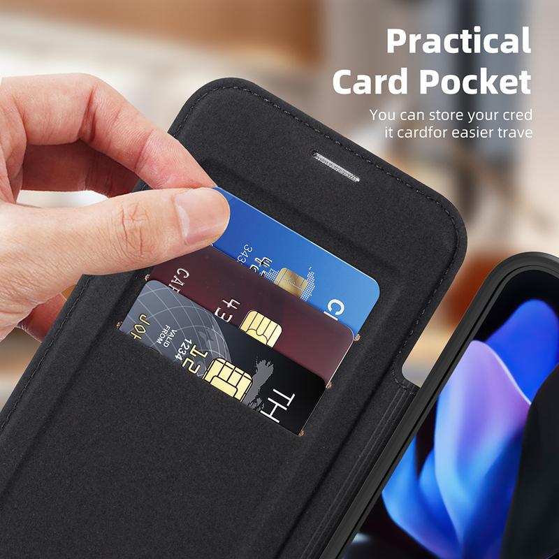 Magnetic Leather Flip Case For Google Pixel 10 10Pro XL 9 9A 9Pro XL 8 Pro for Magsafe Charging Cover Cards Slot Phone Bumper